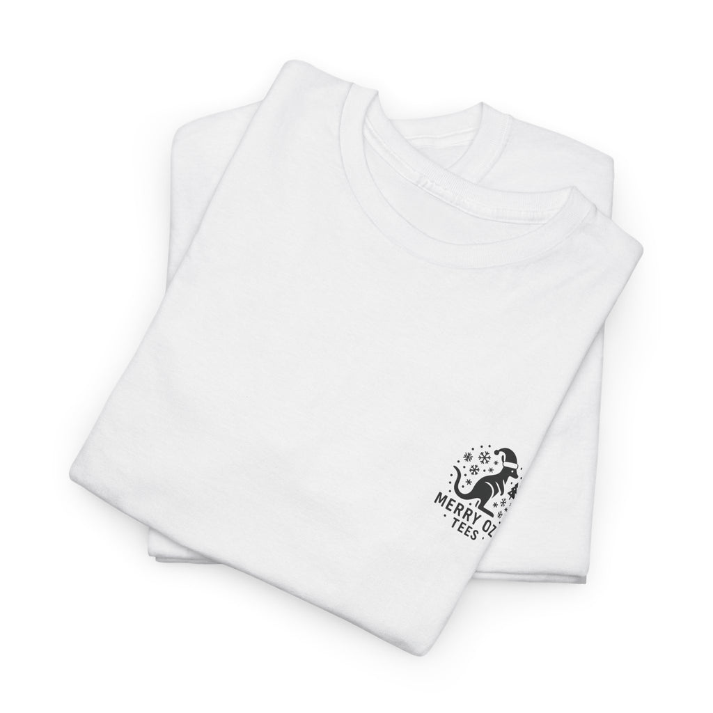 Santa on the Beach T‑Shirt — 'O Oh O Merry Christma' Retro Tropical Christmas Tee