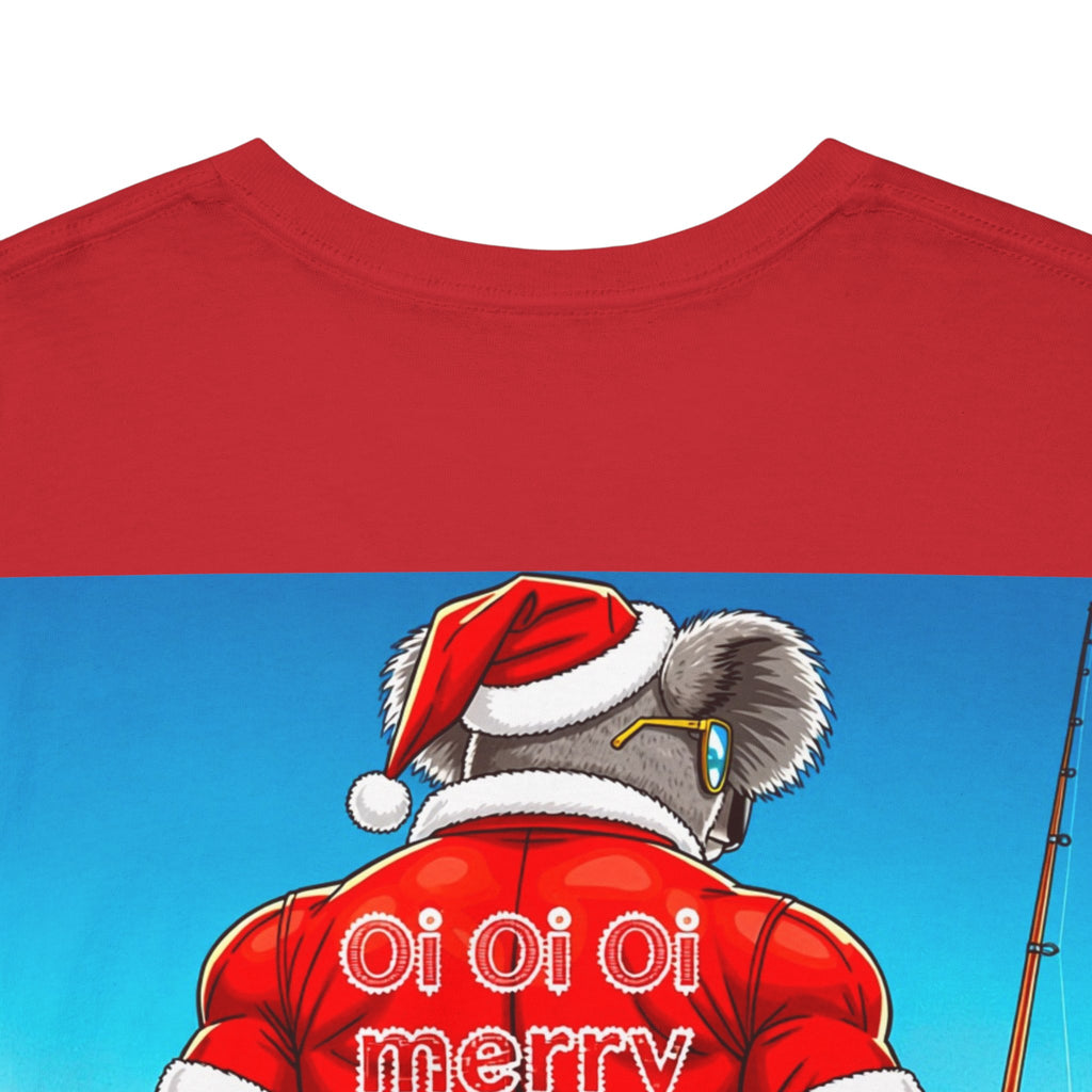 T-Shirt — ‘Oi Oi Oi’ Fishing Santa Koala Graphic Tee