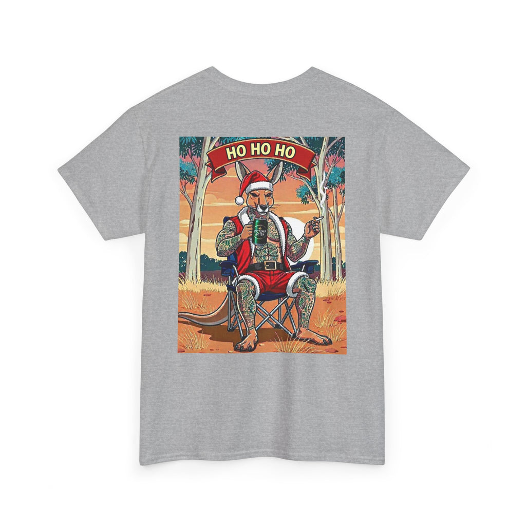 Santa Roo Christmas Tee — "Ho Ho Ho" Aussie Kangaroo Holiday T-Shirt