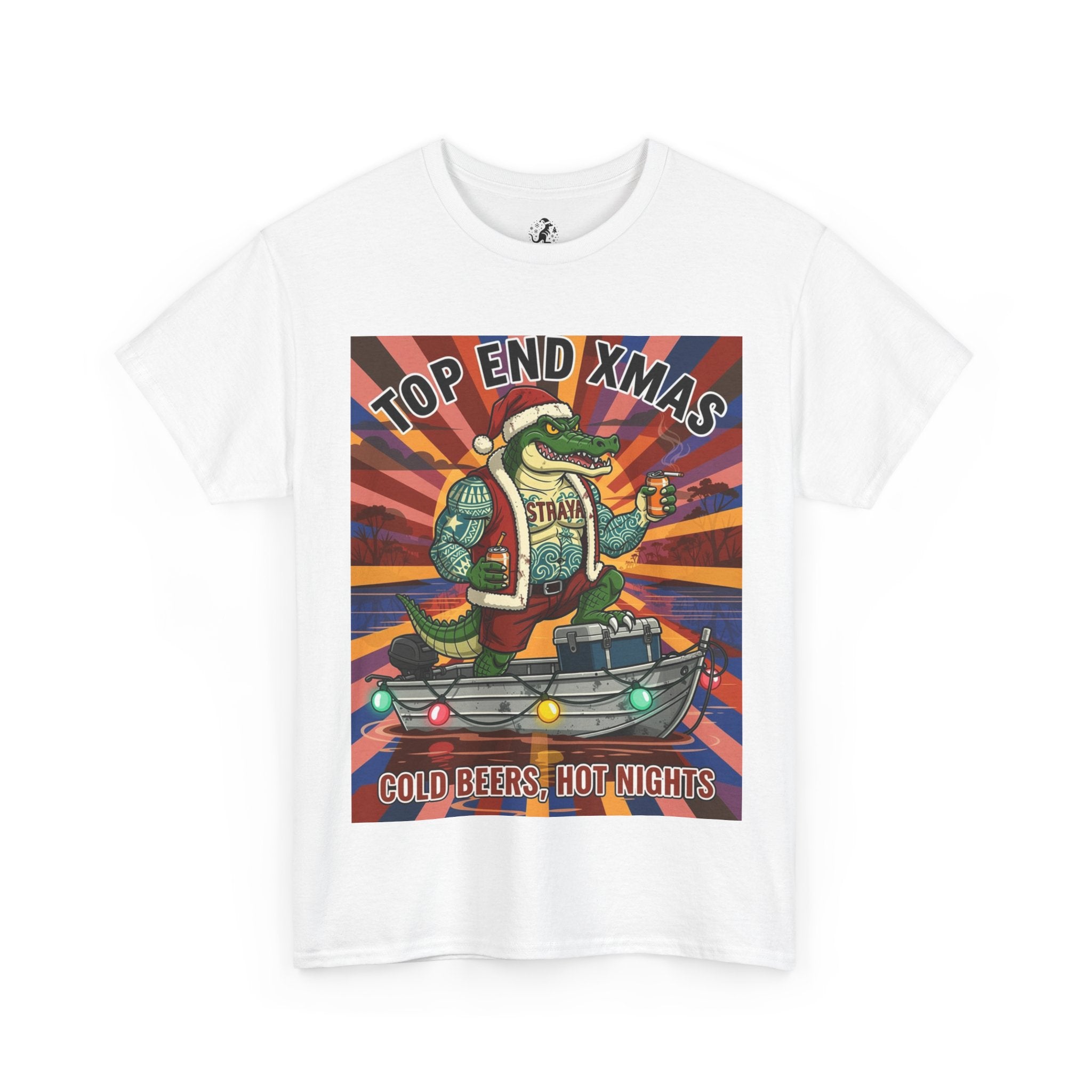 Top End Xmas — 'Top End Xmas: Cold Beers, Hot Nights' Christmas Alligator