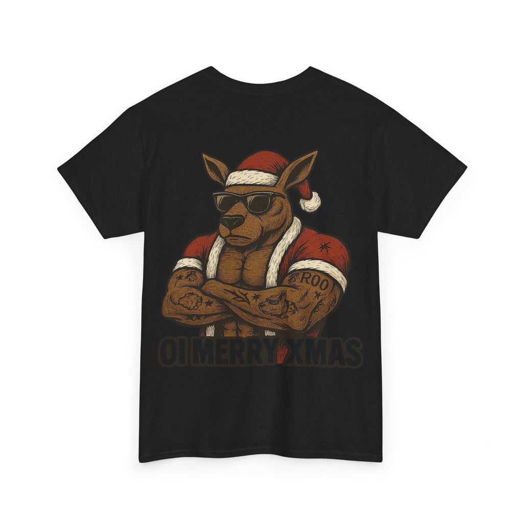 Kangaroo Santa Tee — "Oi Merry Xmas" Funny Christmas T-Shirt