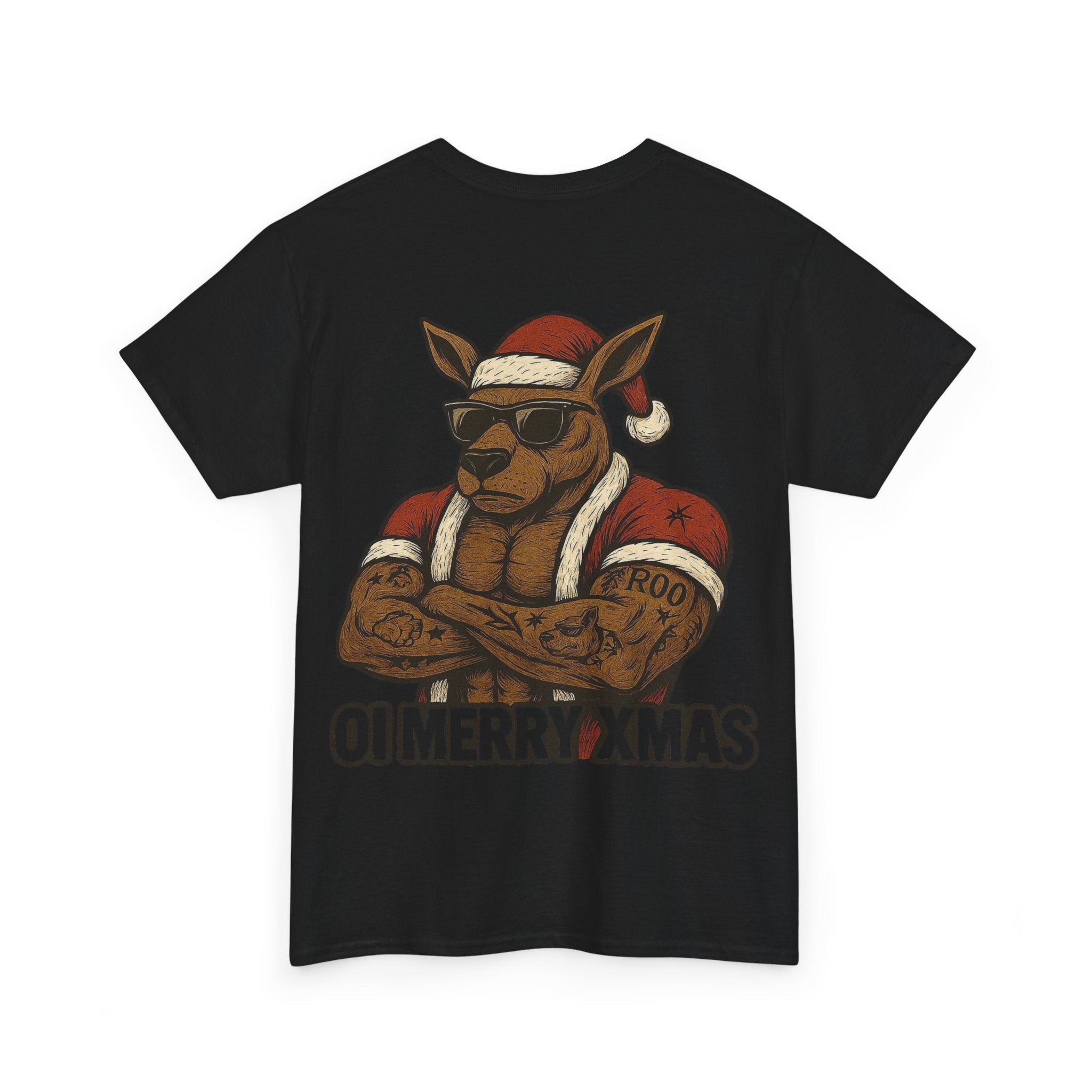 Kangaroo Santa Tee — "Oi Merry Xmas" Funny Christmas T-Shirt