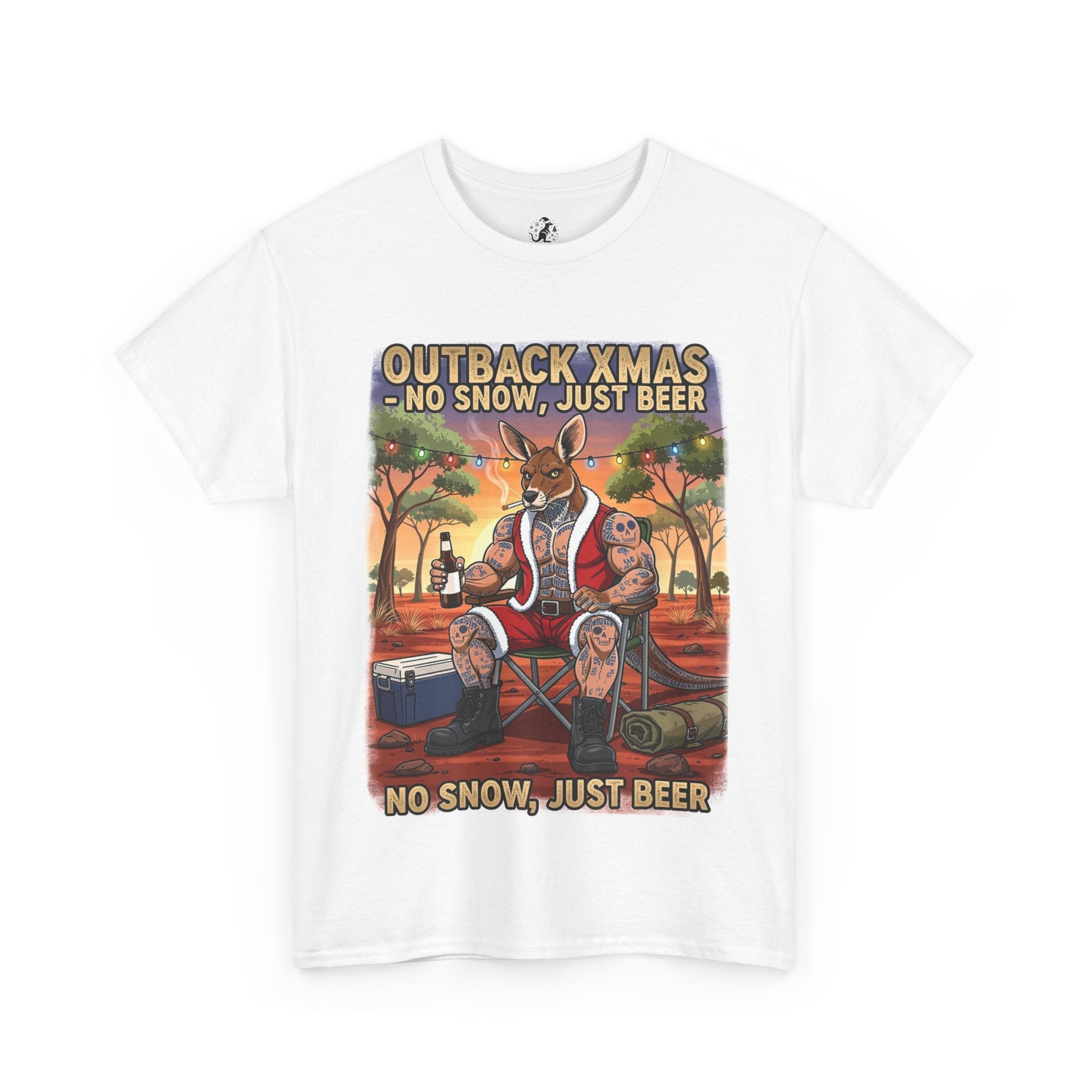 Outback Xmas - 'No Snow, Just Beer' Kangaroo Santa Australia Holiday