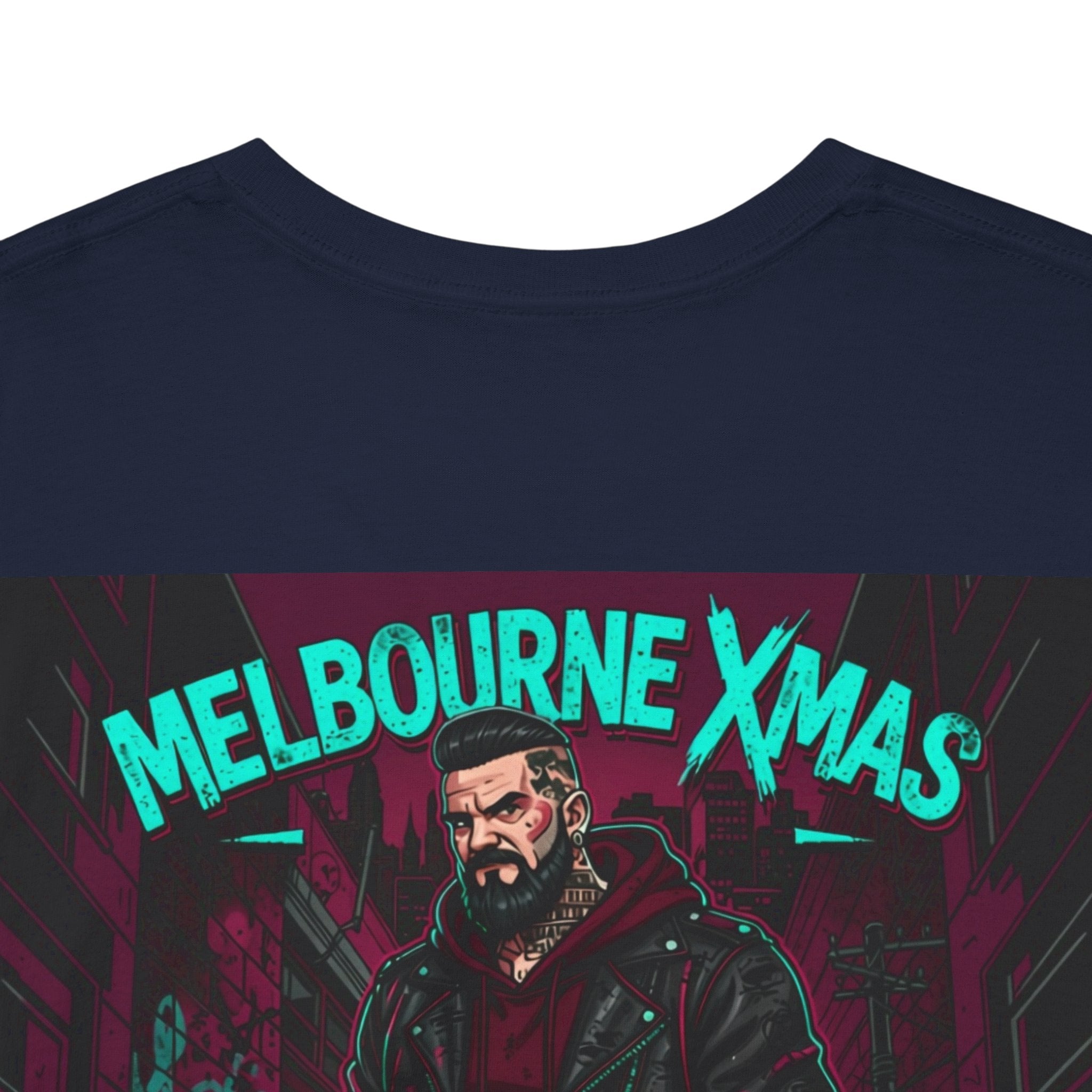 Melbourne Xmas Tee — 'Ink, Grit, No Quit' Graphic