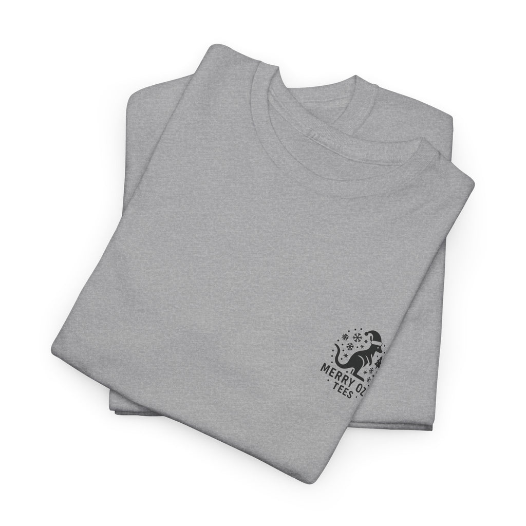 Santa on the Beach T‑Shirt — 'O Oh O Merry Christma' Retro Tropical Christmas Tee