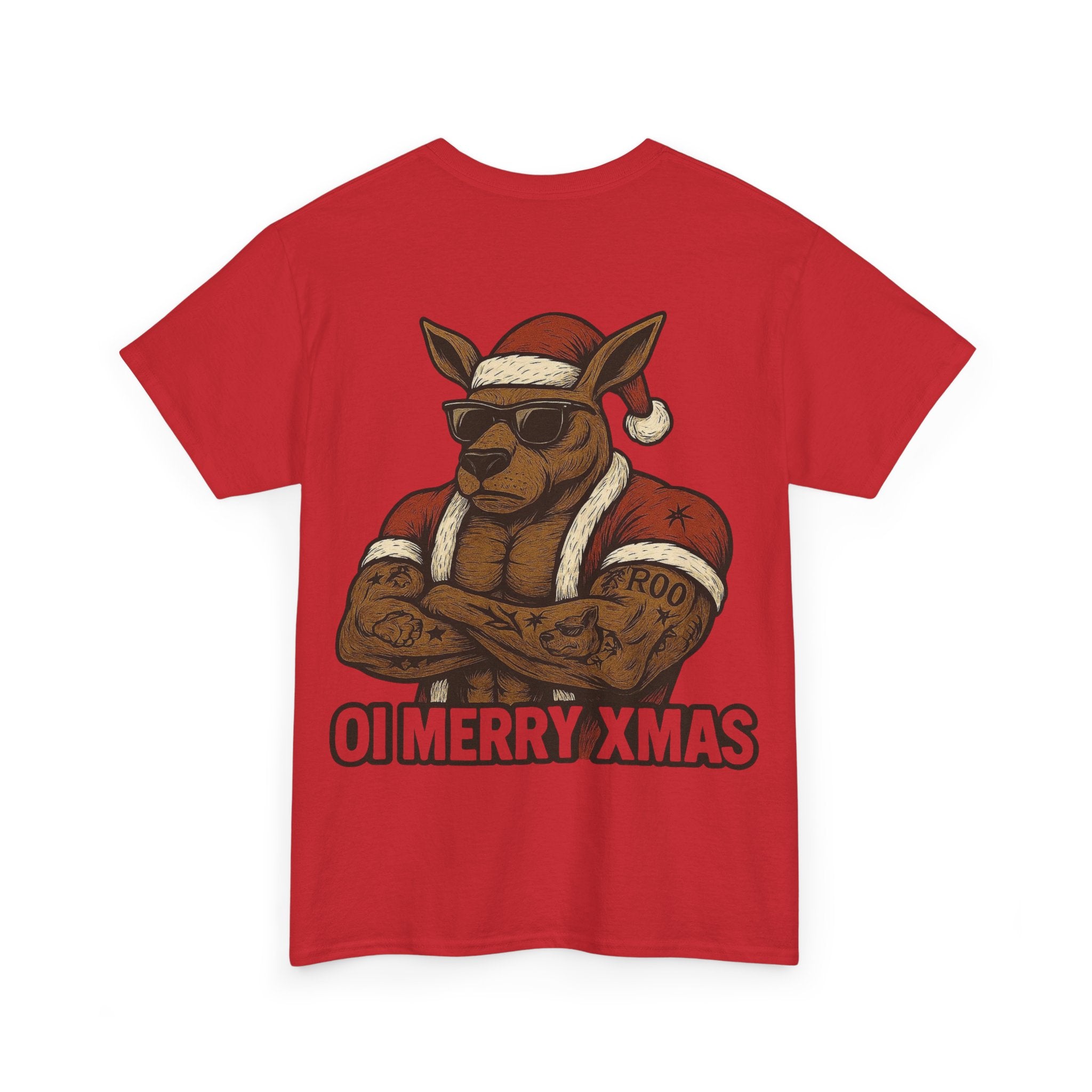 Kangaroo Santa Tee — "Oi Merry Xmas" Funny Christmas T-Shirt