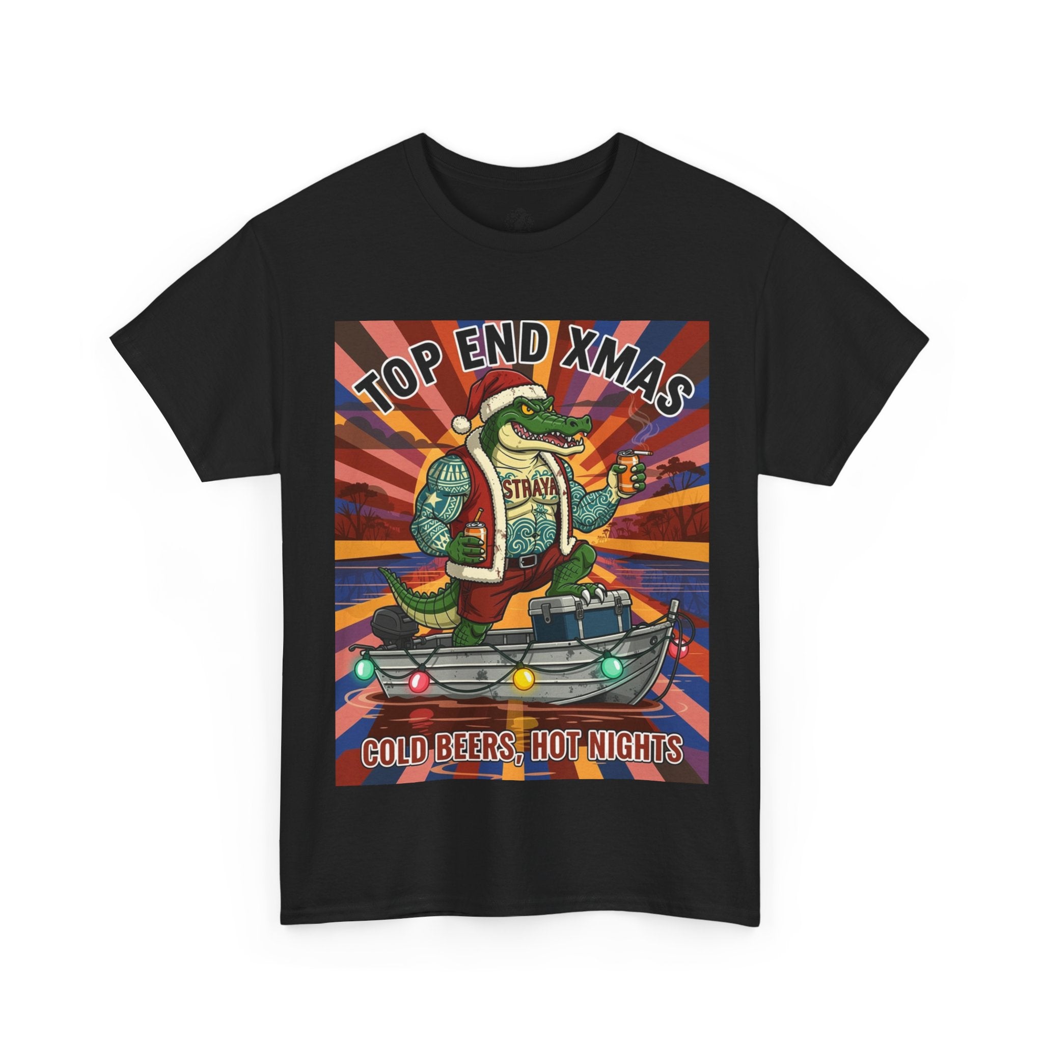 Top End Xmas — 'Top End Xmas: Cold Beers, Hot Nights' Christmas Alligator
