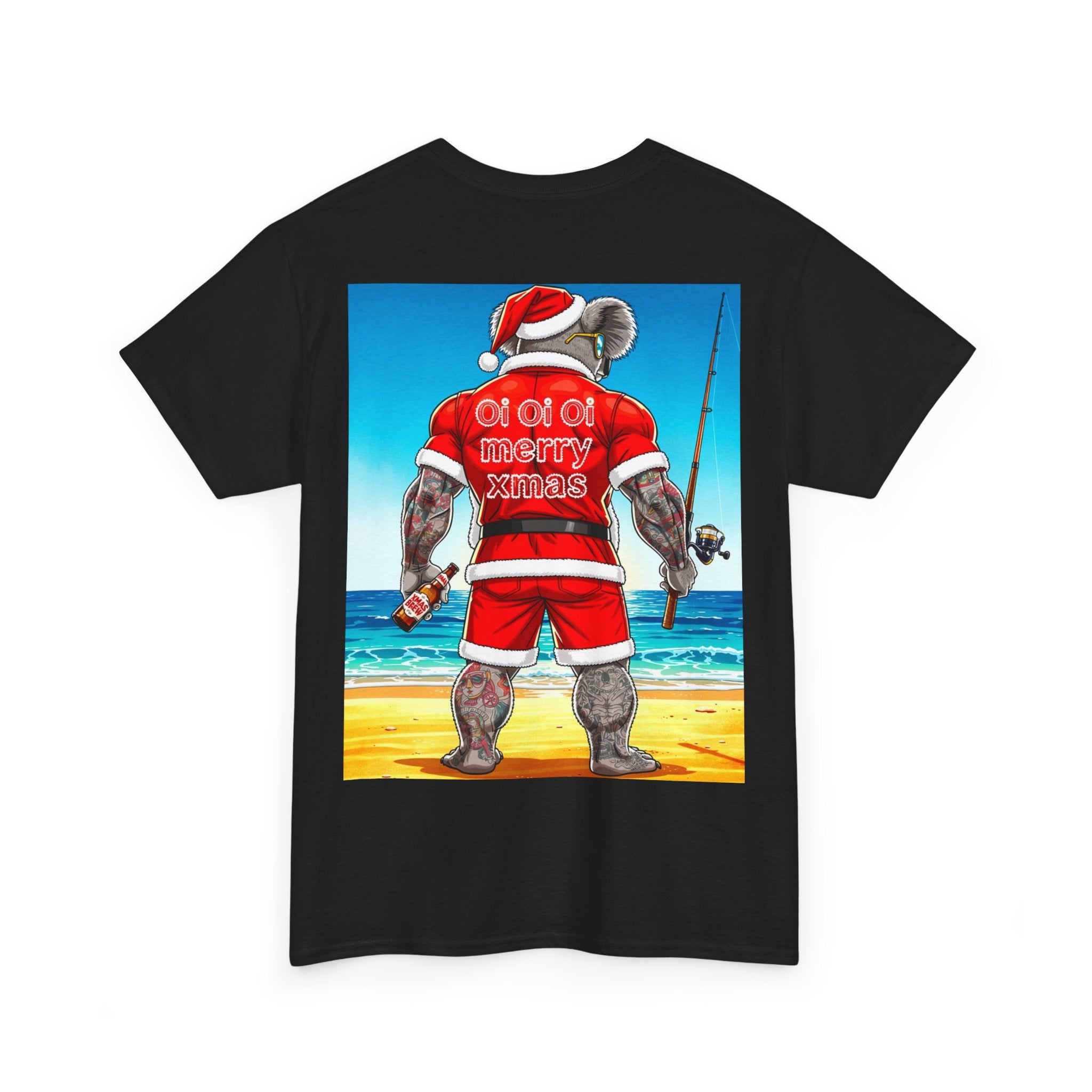 T-Shirt — ‘Oi Oi Oi’ Fishing Santa Koala Graphic Tee