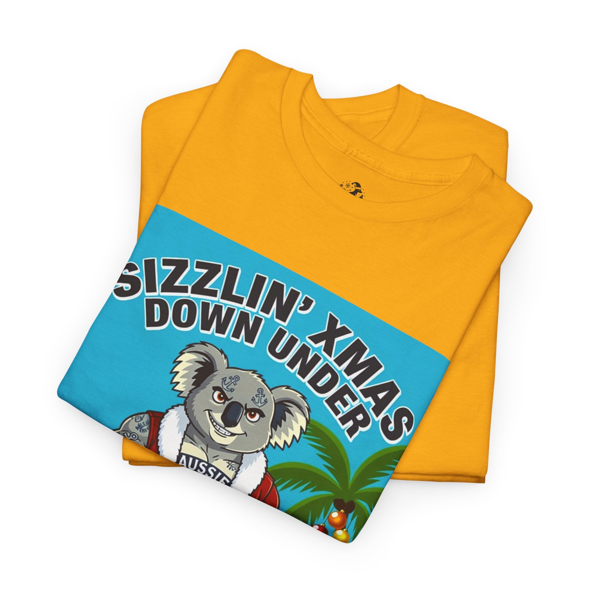 Sizzlin' Xmas Down Under Koala T-Shirt – Beachy Australian Christmas Tee (Beers, BBQs & Bush Santas)