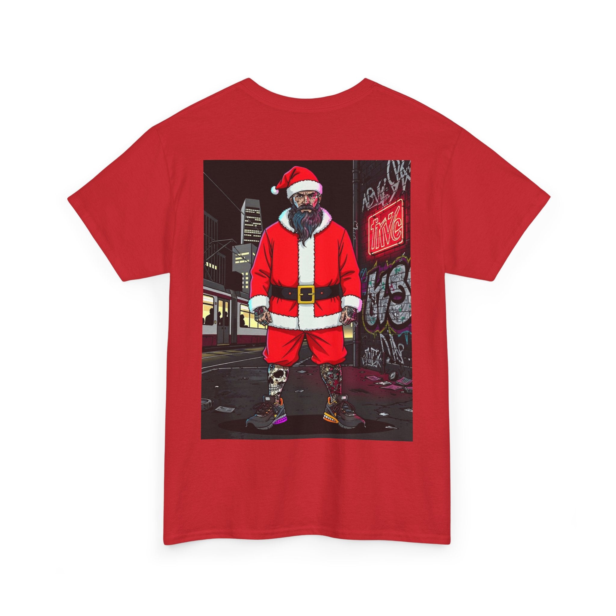 Santa Dog Graphic Tee — 'OI OI OI MERRY XMAS' Holiday T-Shirt