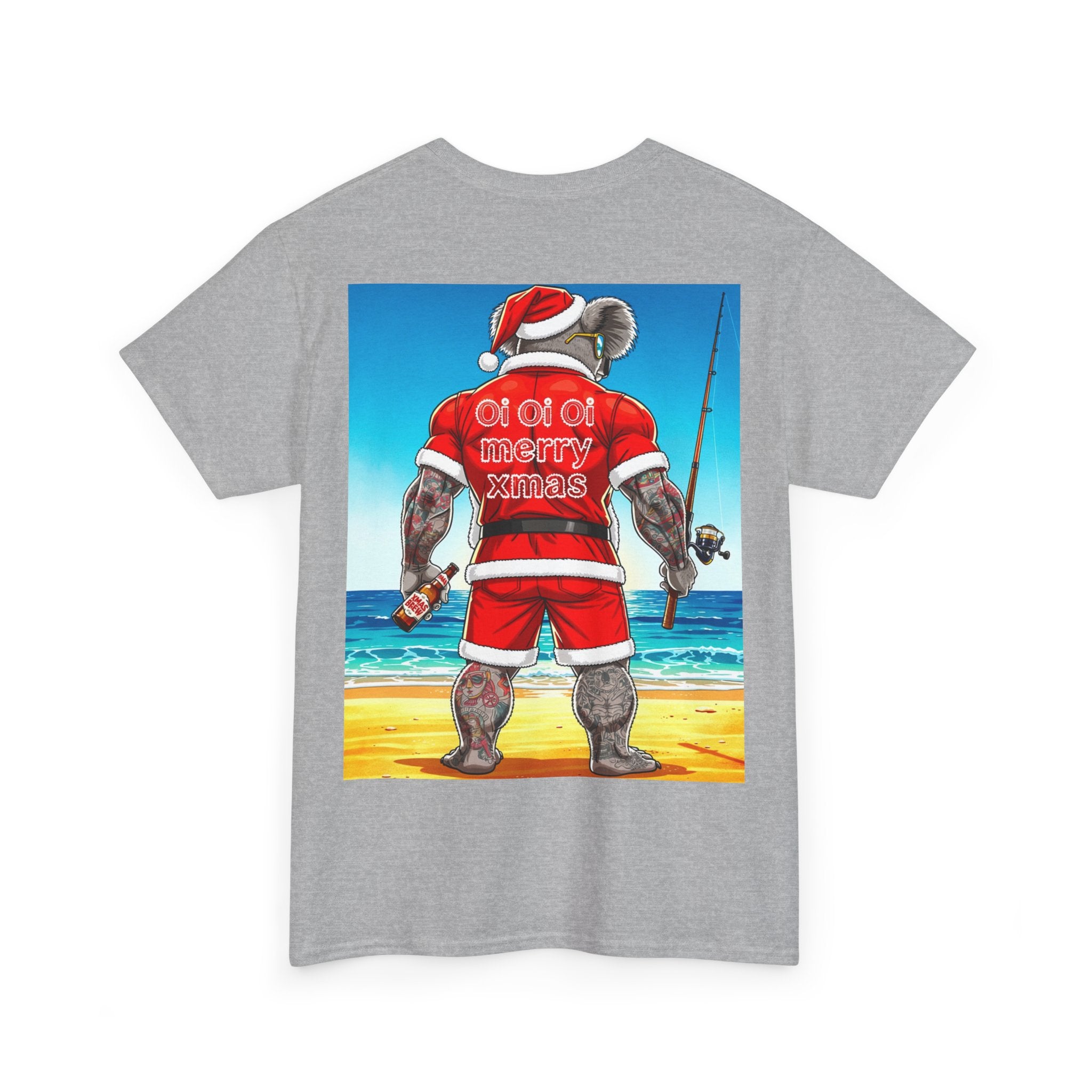 T-Shirt — ‘Oi Oi Oi’ Fishing Santa Koala Graphic Tee