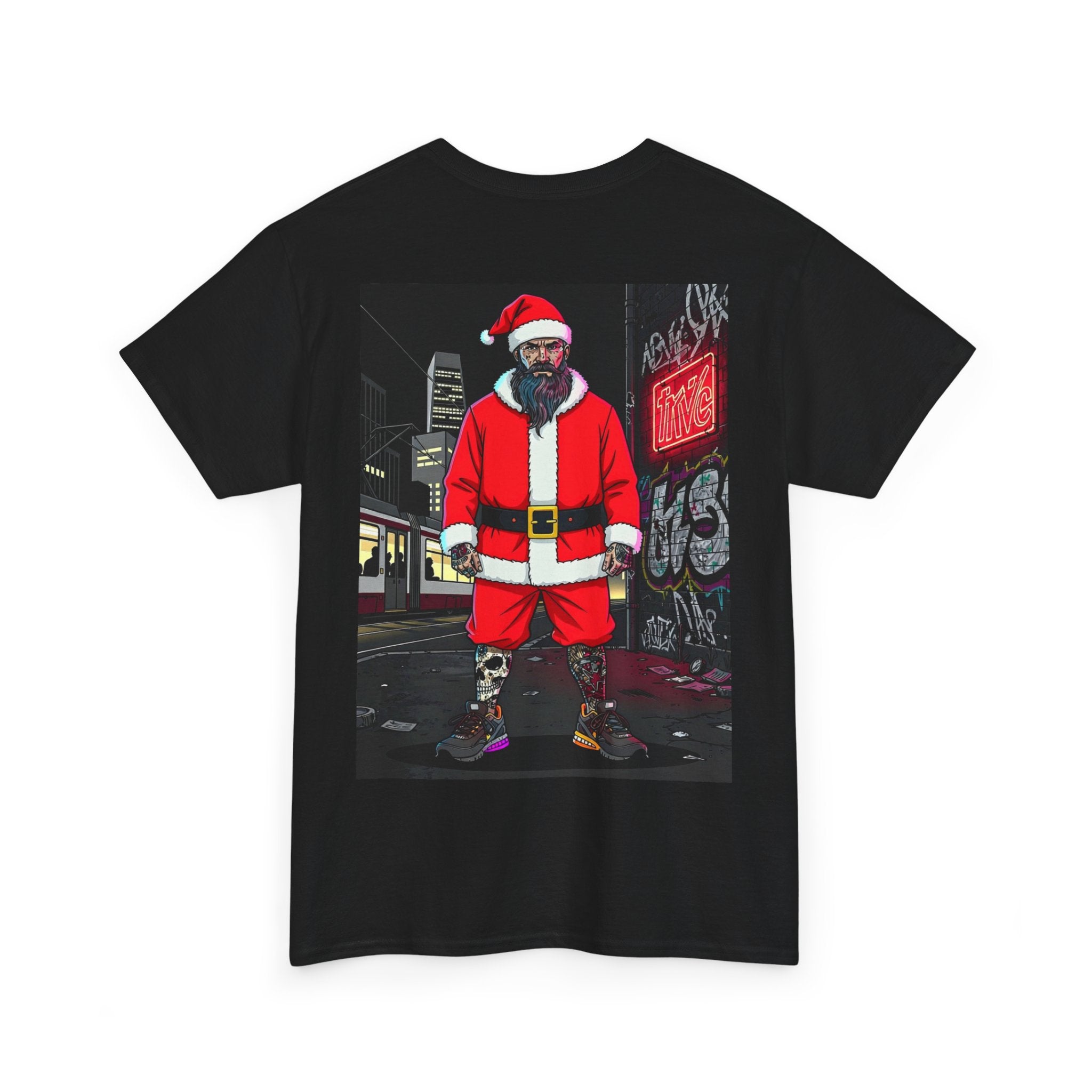 Santa Dog Graphic Tee — 'OI OI OI MERRY XMAS' Holiday T-Shirt