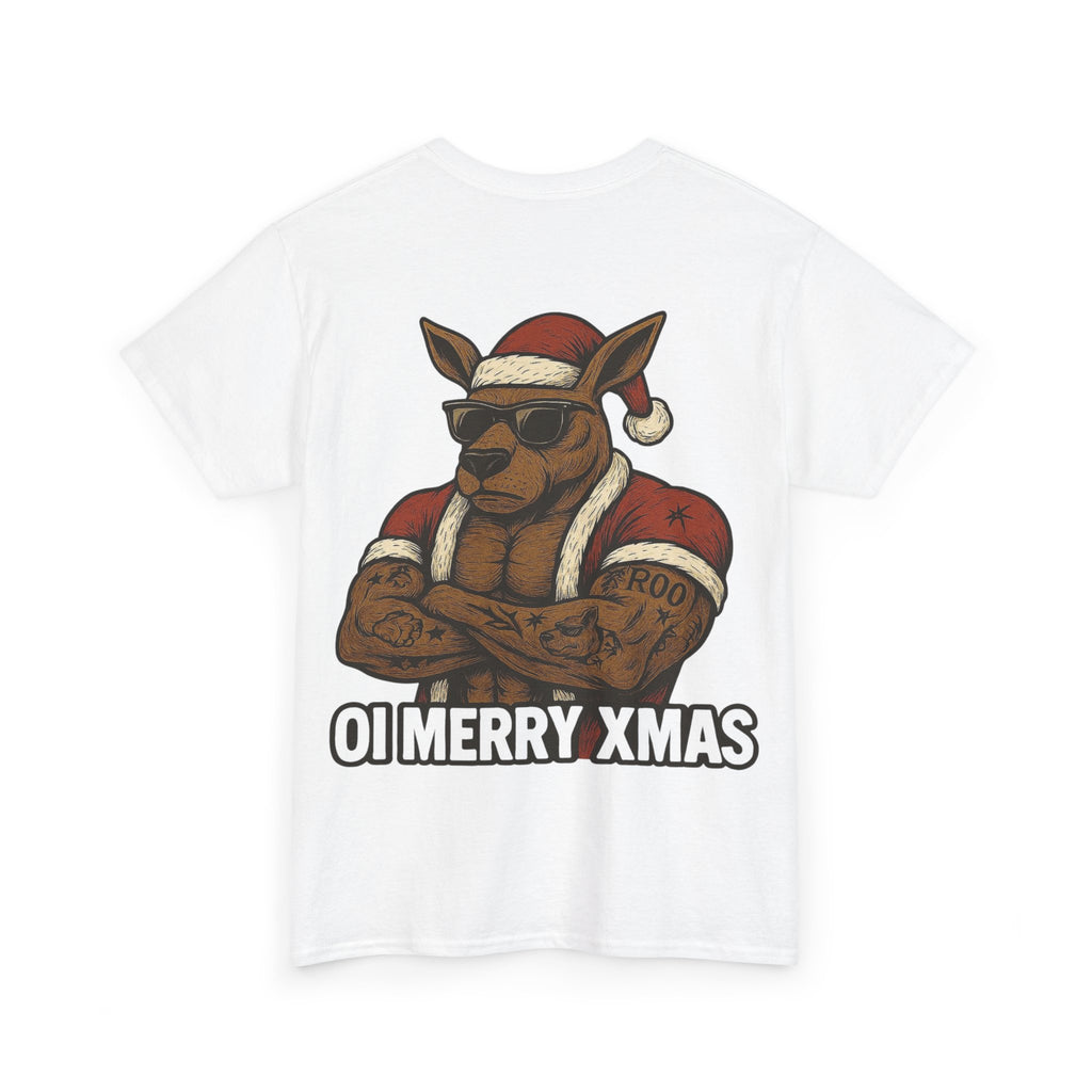 Kangaroo Santa Tee — "Oi Merry Xmas" Funny Christmas T-Shirt